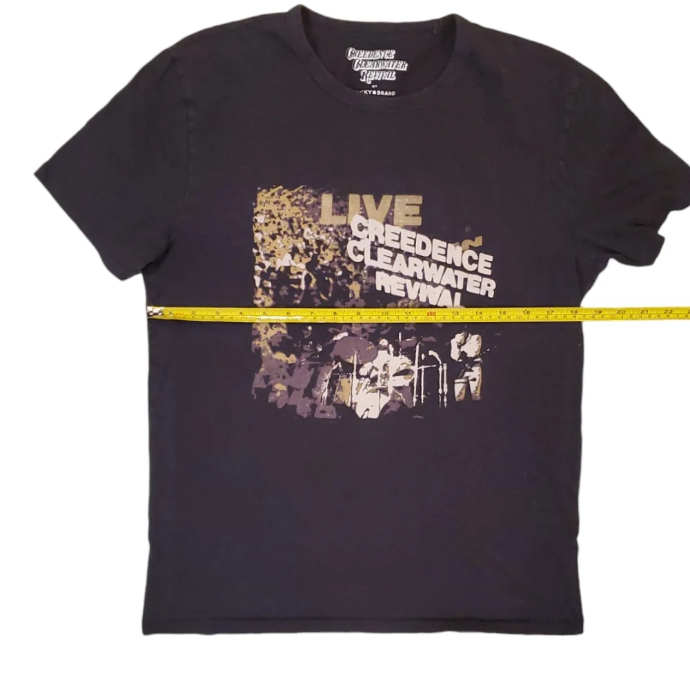 Lucky Brand Men's Creedence Clearwater‎ Revival Retro Black T-Shirt Size Medium